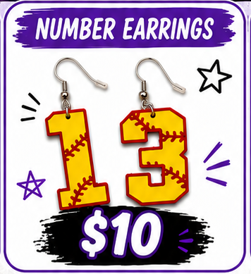 Number Earrings